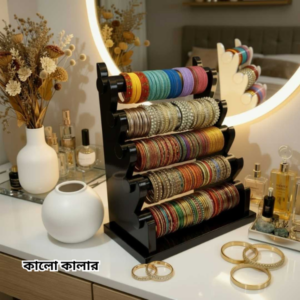 প্রিমিয়াম প্রসেসিং উডেন ৫ লেয়ার চুড়ির আলনা